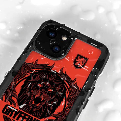 Wizarding Worlds Harry Potter Gryffindor Illustration iPhone 15 Plus Waterproof Case